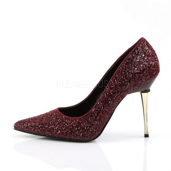 Pointy Toe Glitter Steel High Heel Shoes - Picture 2 of 4